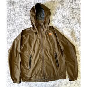 First Lite Vapor Stormlight Rain Jacket Large Mens Dry Earth Brown Gore Tex